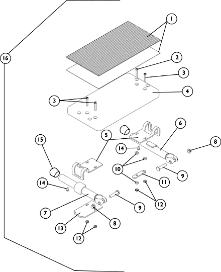 One Piece Footrest - Non-Adjustable