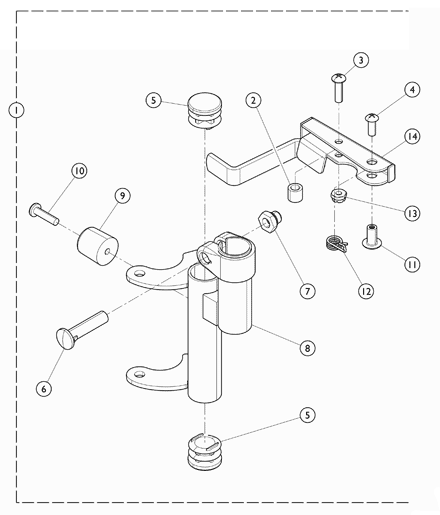 Footrest Support Assembly - 91