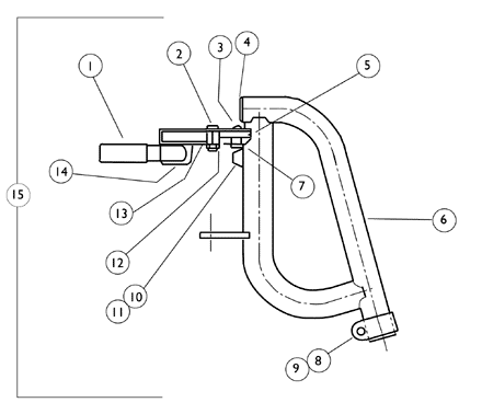 Footrest Support Assembly - 93J