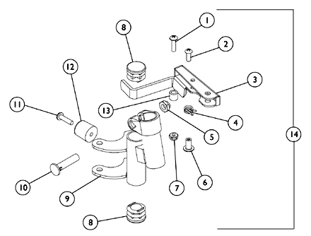 Footrest Support Assembly - H903MC/H903MK