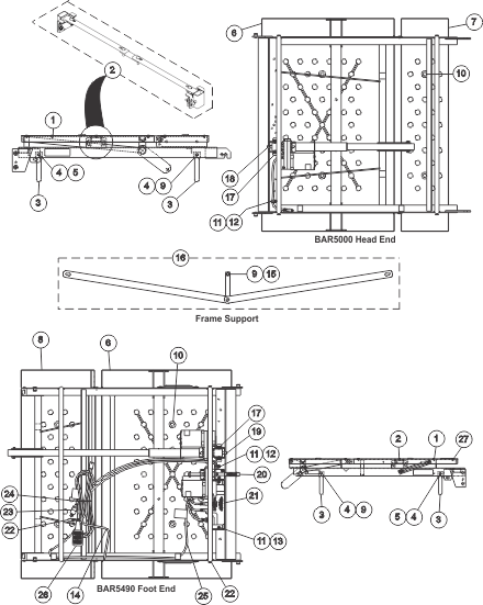 Head / Foot Springs and Frame Support