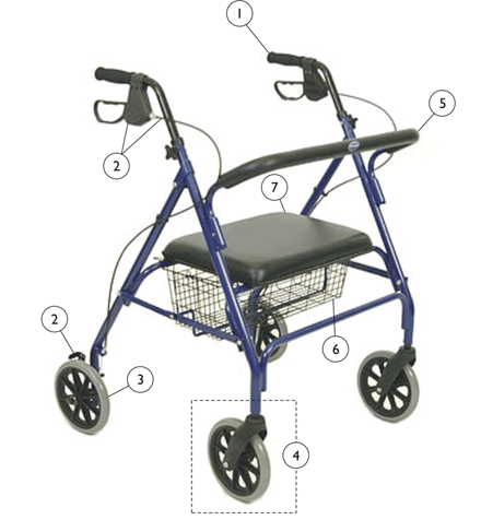 Rollator Bariatric (Four Wheeled) - Model 66500