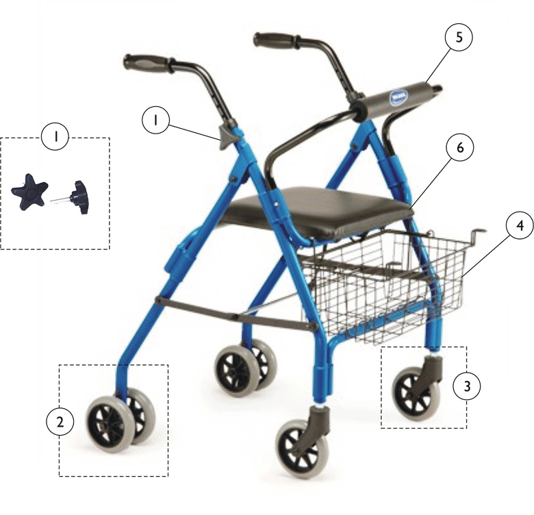 Rollator (Four Wheeled) - Model 65750