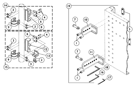 ContourU Back Adjustable Hardware