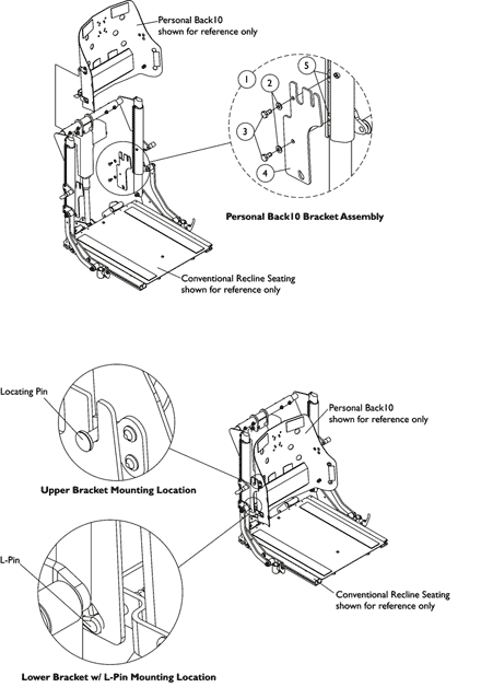 Personal Back10 (TALL Regular/TALL Plus) Mounting Hardware