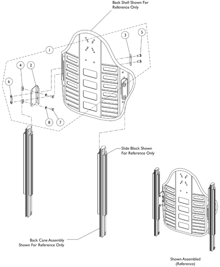 Matrx PCS Back Mounting Hardware - Tilt & Recline Only