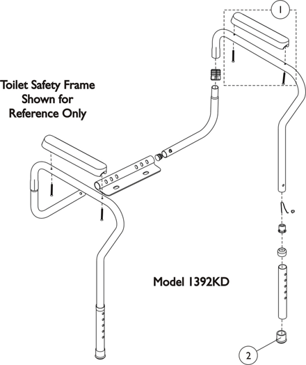 Toilet Safety Frame (Model 1392KD)