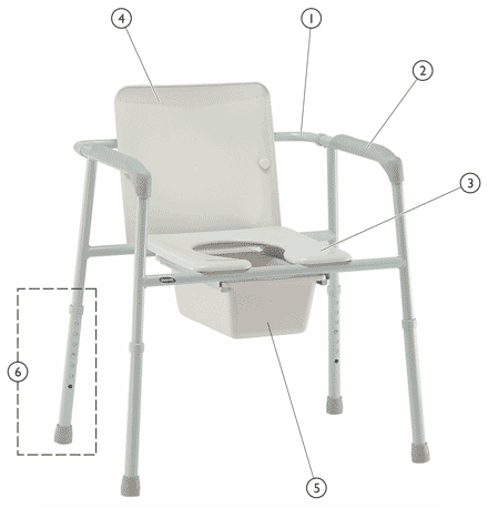 Heavy Duty Commode (Model 6497)