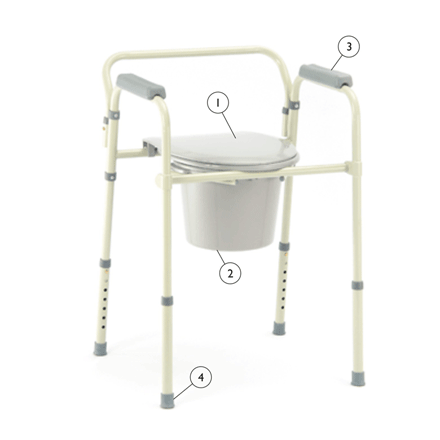 Folding Commode (Model 9830-4)