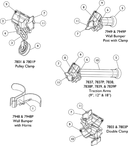 Accessories for Model 7030 & 7030P (Octagon Tube)