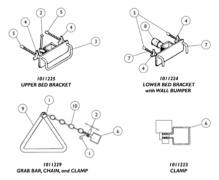 Traction/ Trapeze Accessories for Model 7750 (Square Tube)