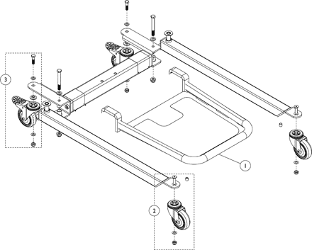 Base Assembly - RPS440 Power Stand-Up Lift