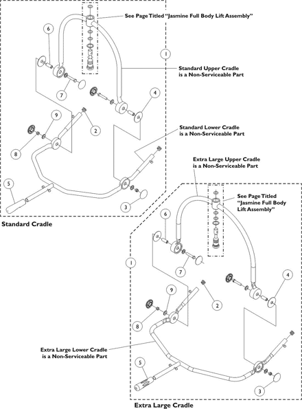 Jasmine Full Body Lift Cradle / Cradle XL Assembly