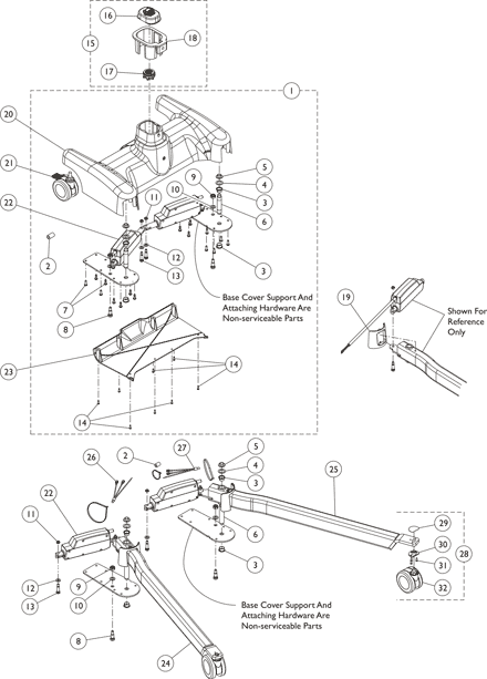 Roze Stand Up Lift Base Assembly