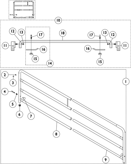 Standard Telescope Bed Rails