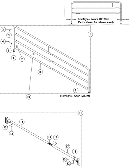 Standard Spring Loaded Bed Rails