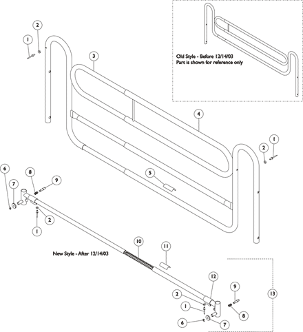 Economy Telescoping Bed Rail