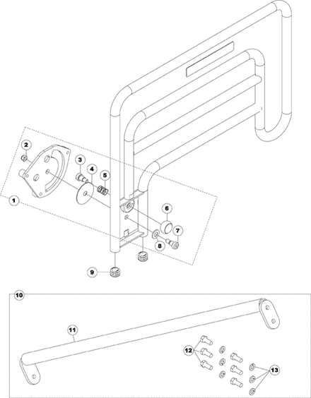 Half Length Assist Rail - 6632