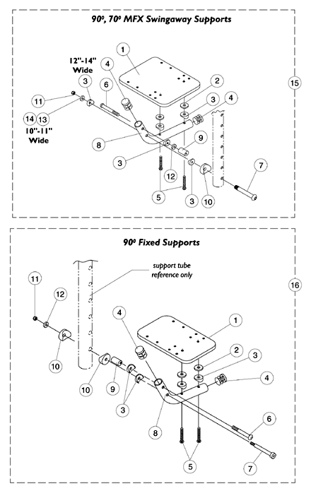 AT5043 Flip-Up Footplates