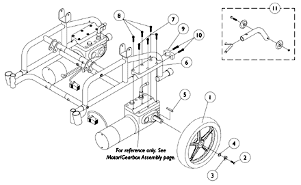 Rear Wheels and Motor Mounting Hardware