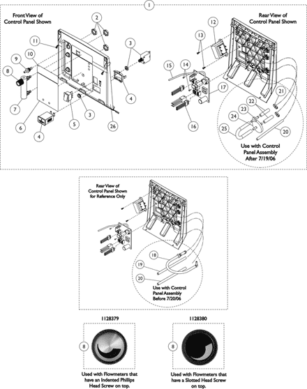 Control Panel and  P.C. Board (Platinum 5 Models)