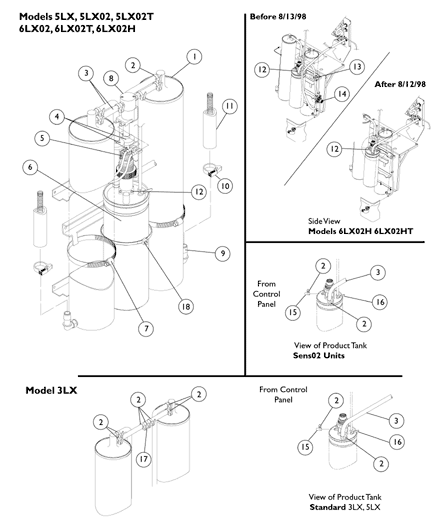 Sieve Bed Assembly and Product Tank (Non Platinum 5 Models)