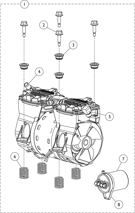 Compressor and Mounting Hardware (PerfectoW)