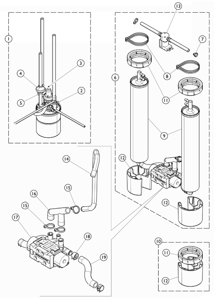 Sieve Bed Assembly and Product Tank (Perfecto2V)