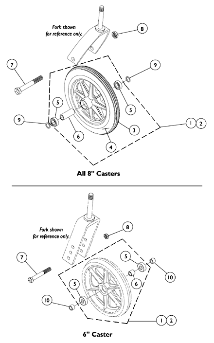 Front Casters and Hardware