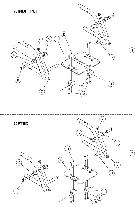 Adjustable Angle Footrest