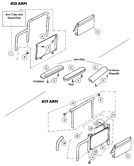 Arm Assemblies - Desk