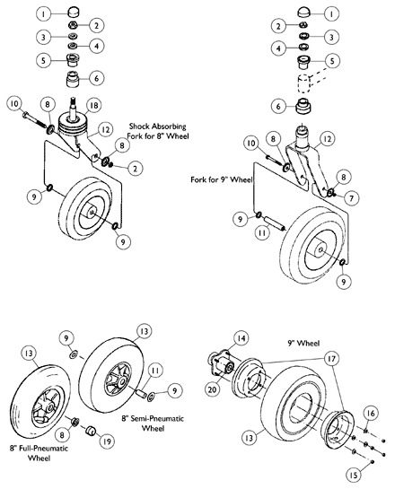 Front Caster and Forks