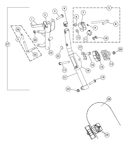 Legrest Support Assembly