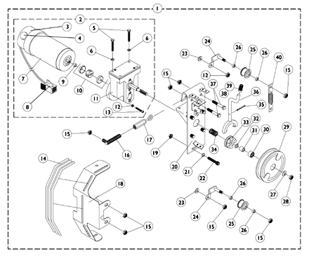 Motors, Gearboxes and Clutch Assembly