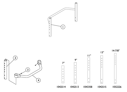 Rear Upright Tubes and Backrest Crossmembers