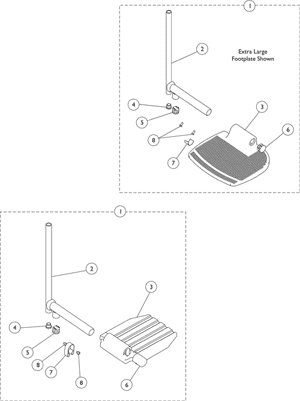 Pivot Slide Tube with Footplate