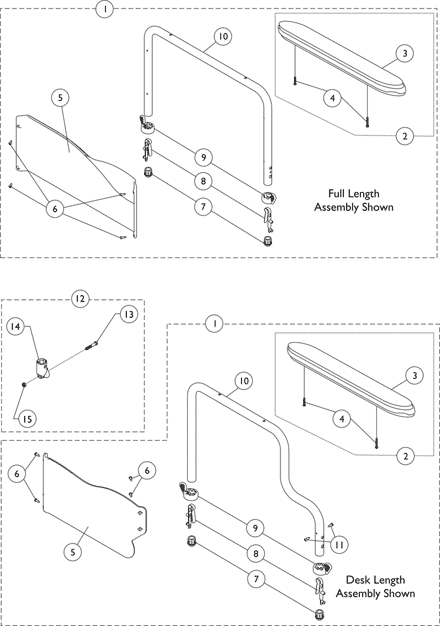 9000XDT Removable Conventional Fixed Height Arms