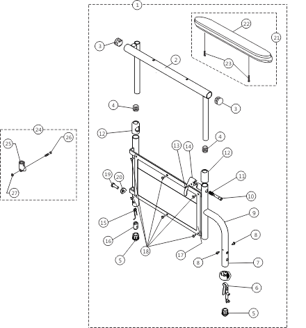 9000XT & 9000XDT Non-Removable Space Saver Adjustable Height Arms