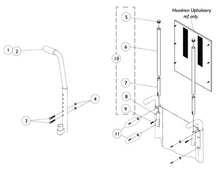 Back Canes and Headrest Extension (9110L)