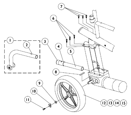 Rear Wheels, Anti-Tippers and Motor Attaching Hardware