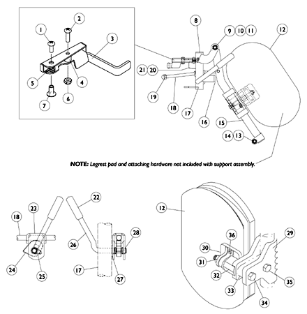 P904A Legrest Supports