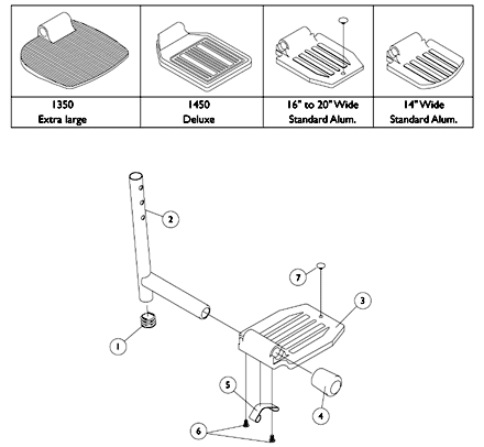 Pivot/ Slide Tube and Footplate