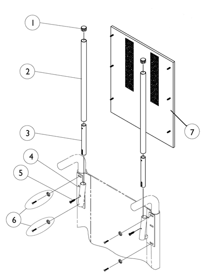 Headrest Extension, Upholstery and Hardware