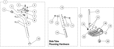 PW93 Footrest and Hardware