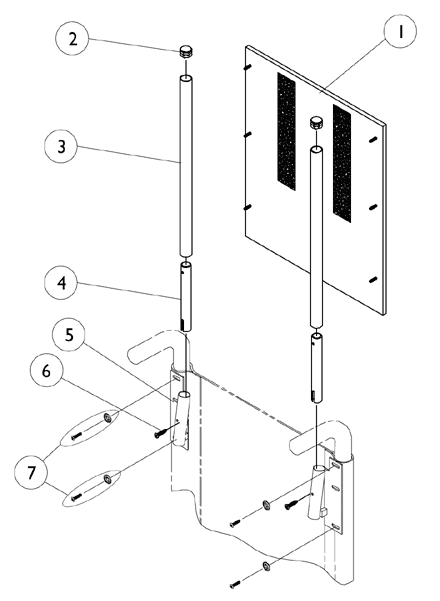 (9110L) Headrest Extension and Hardware