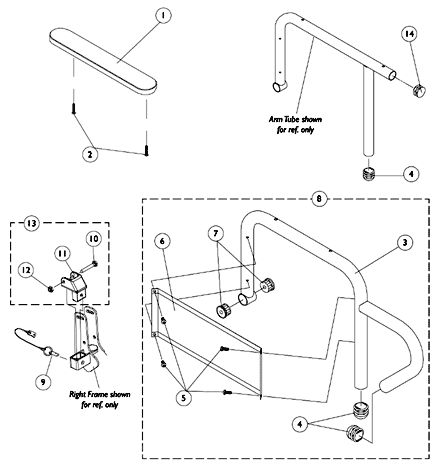 Fixed Height Removable Arms