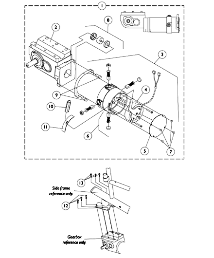 4 - Pole Motor and Gear Box