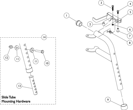 PW93 Footrest Supports