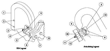 Calf Pads and Attaching Hardware