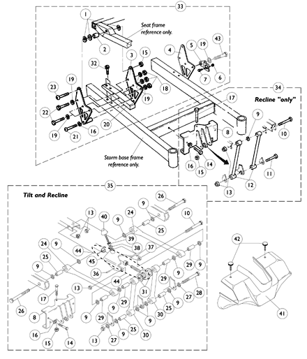 Seat Frame Attaching Hardware